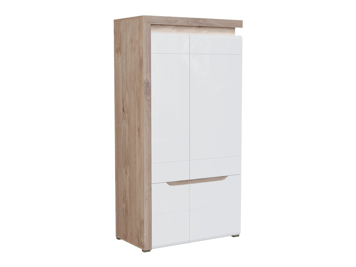 Wardrobe Revelmi 107 (Oak + Glossy white)