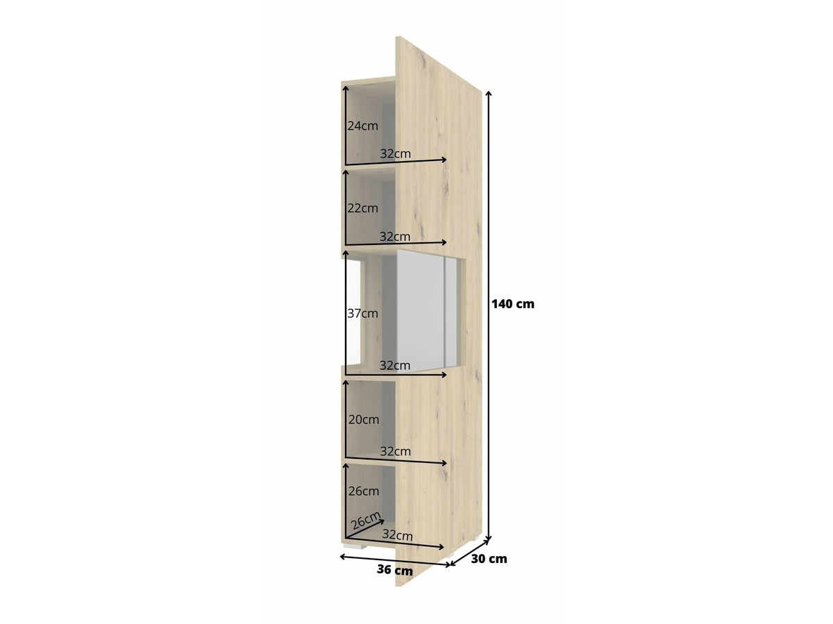Bookcase Revmiru 100 (Black + Wotan Oak)
