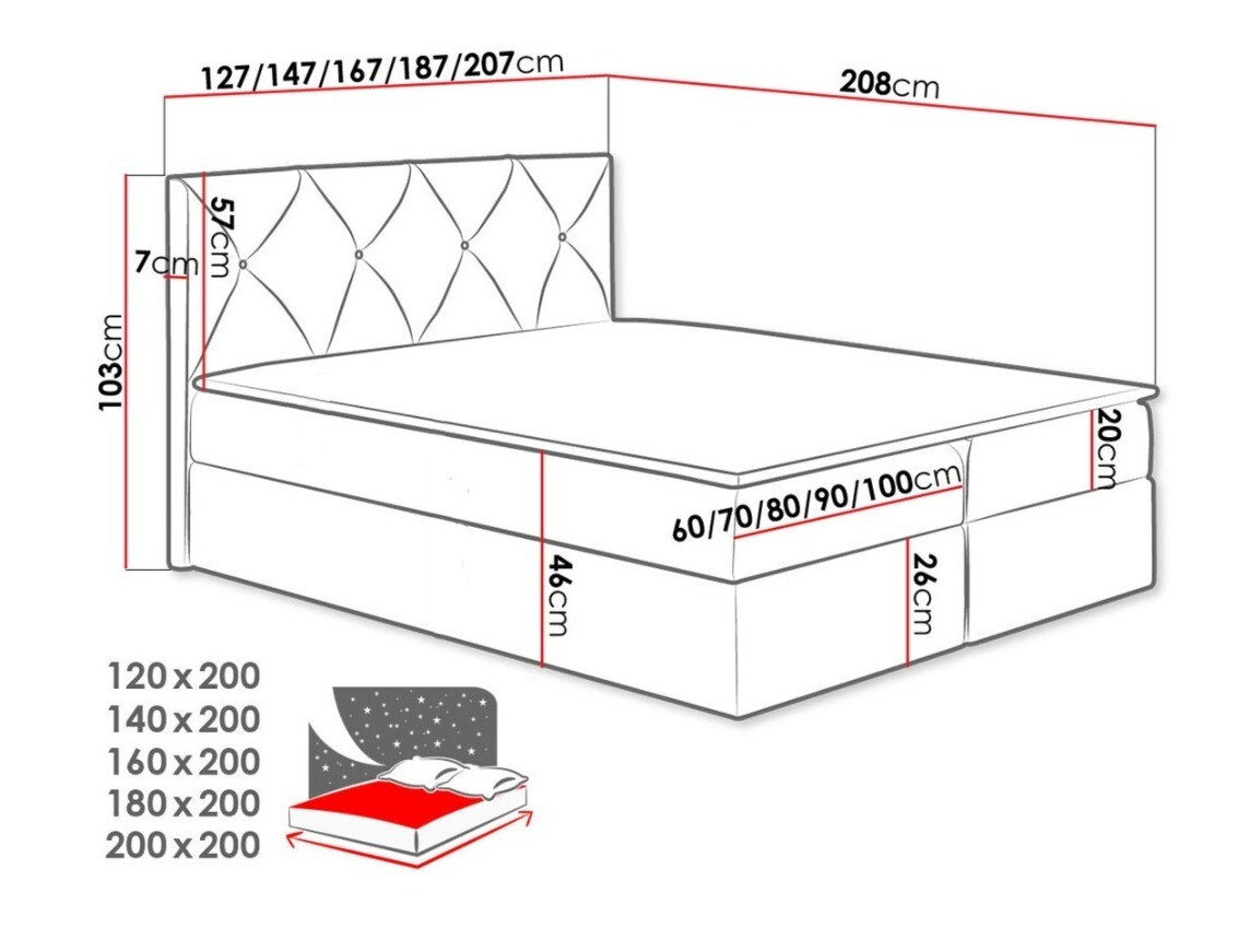 Continental bed Litus (Zetta 304)