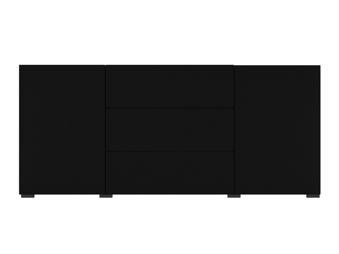 Chest of drawers Revmiru 103 (Black + Wotan Oak)