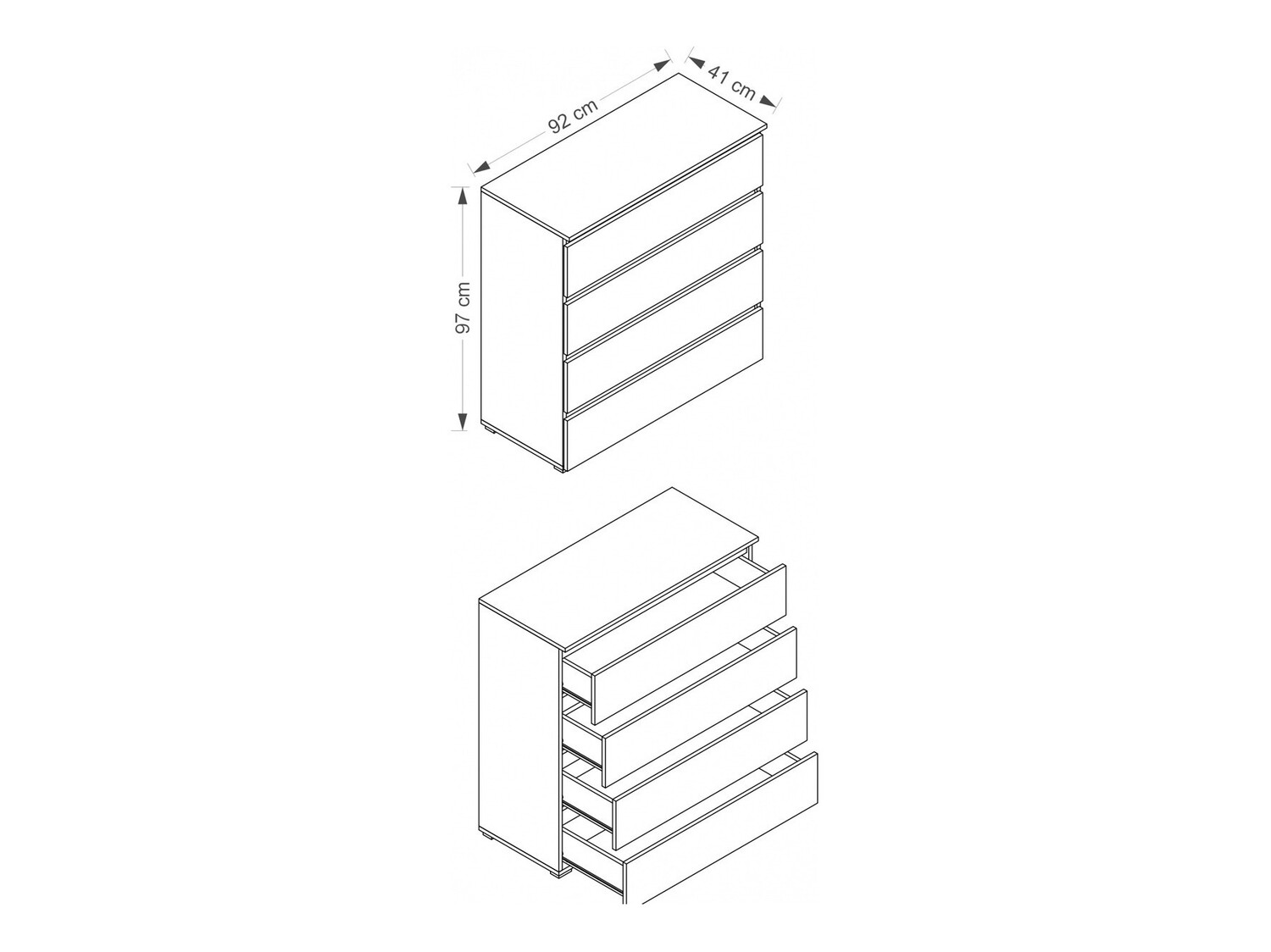 Chest of drawers Cirdora 103 (Sonoma oak)
