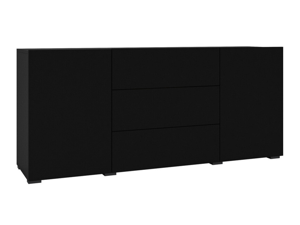 Chest of drawers Revmiru 103 (Black + Wotan Oak)