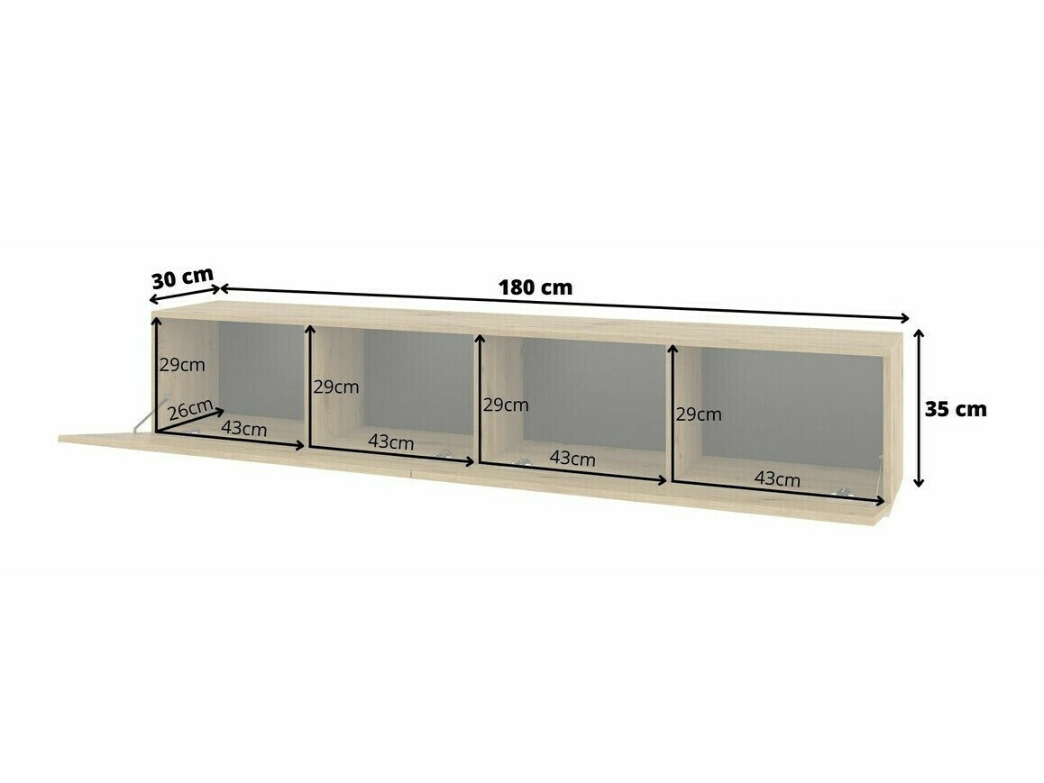 TV stand Revmiru 104 (White + Wotan Oak)
