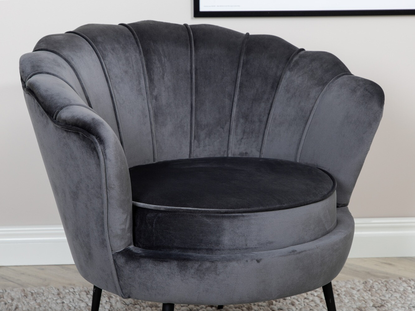 Armchair Dallas 1705 (Dark grey + Black)