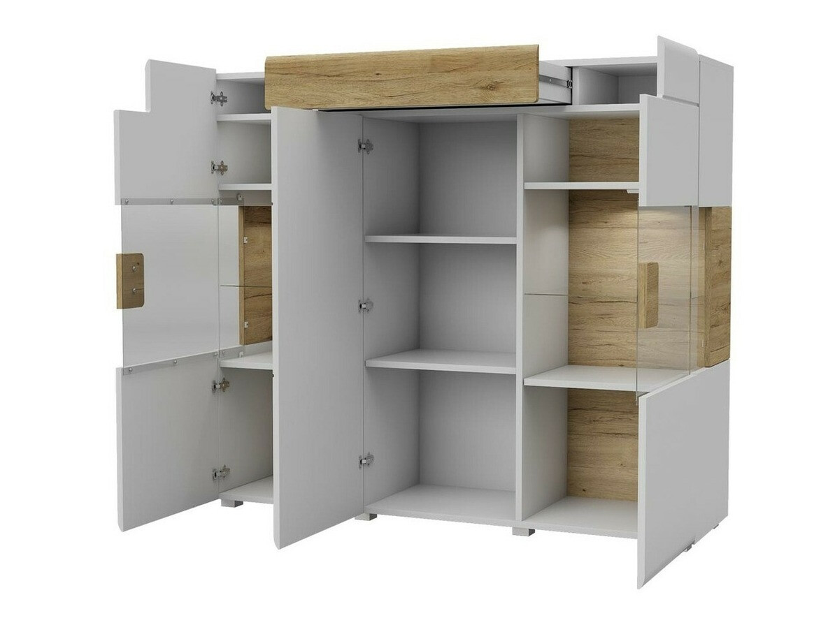Sideboard Torsone 100 (White + Glossy white)