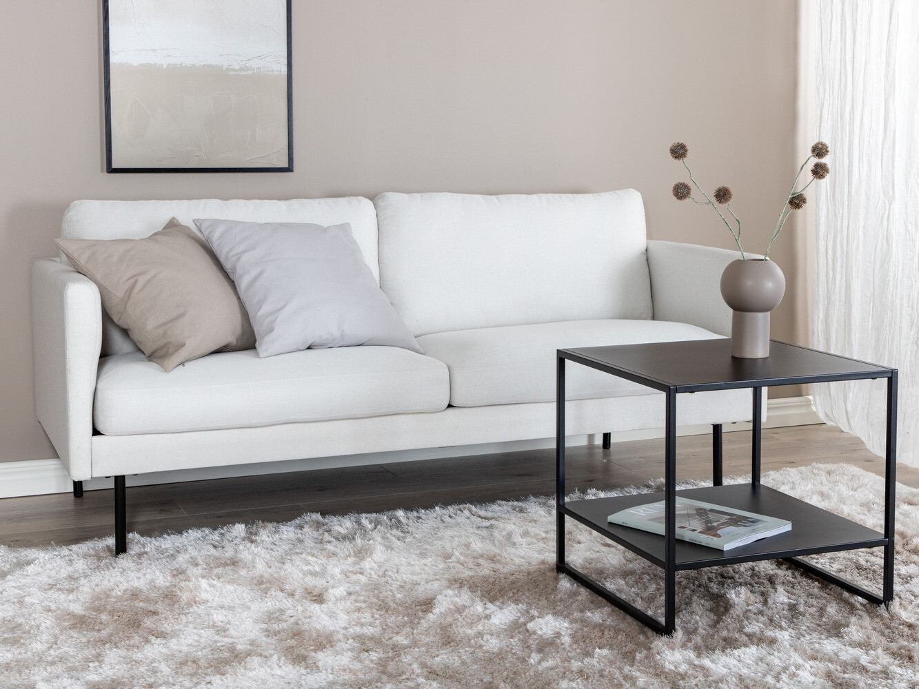 Sofa Fercame 100 (Beige + Black)