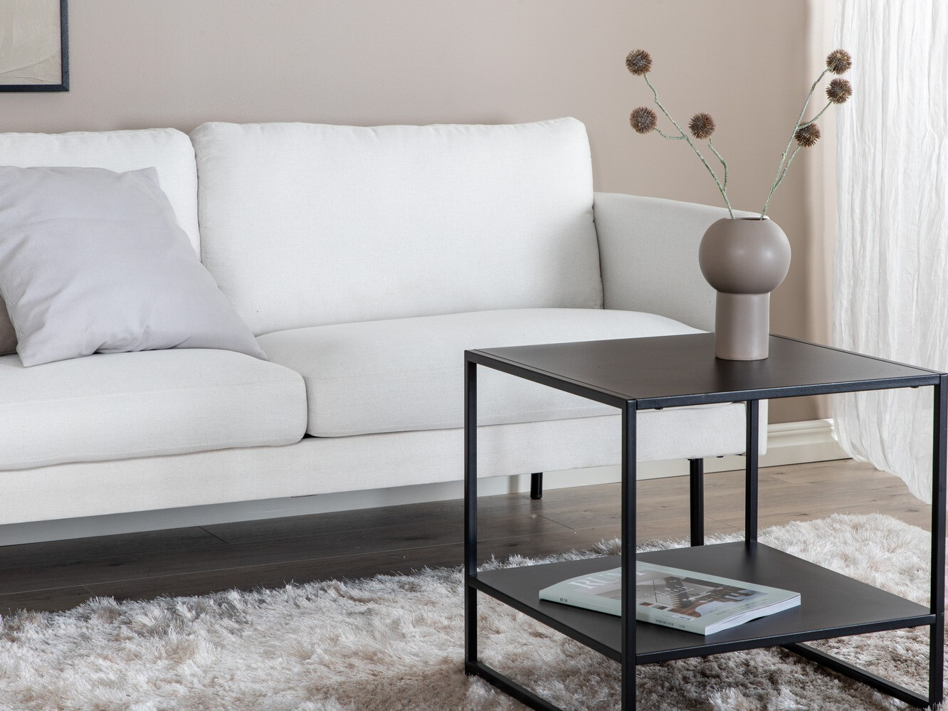 Sofa Fercame 100 (Beige + Black)