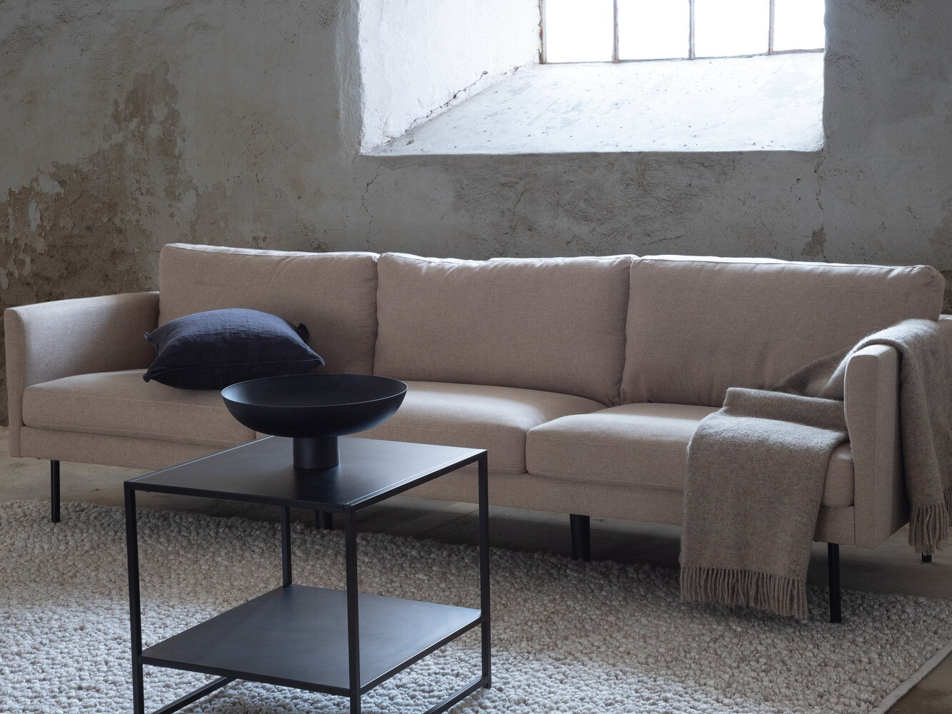 Sofa Fercame 103 (Brown + Black)