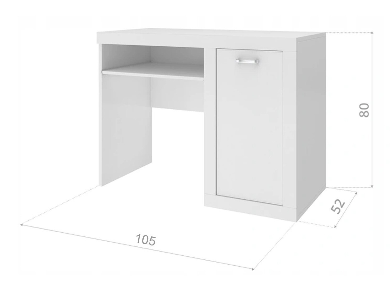 Desk Tentive 102 (White + Grey)