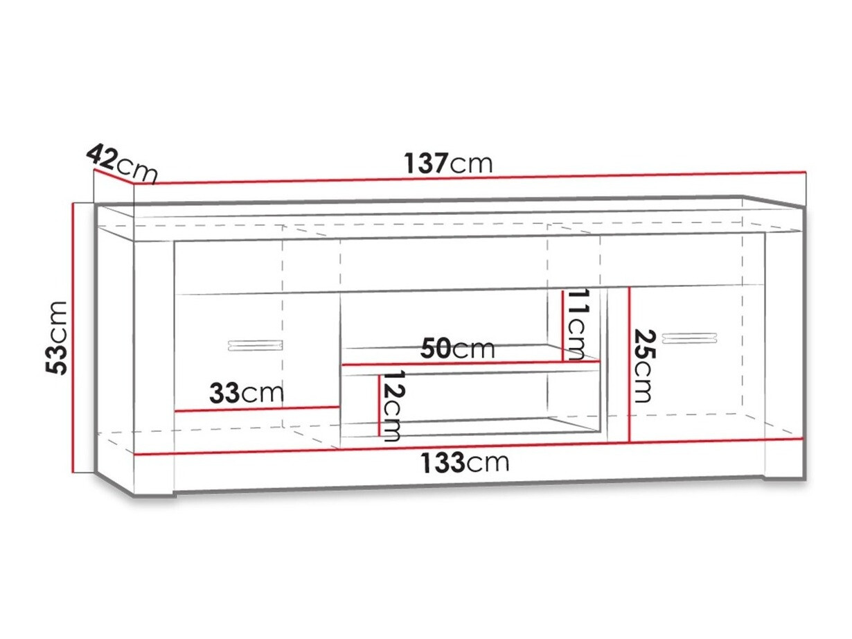 TV stand Serfeno 106 (Dark ash)
