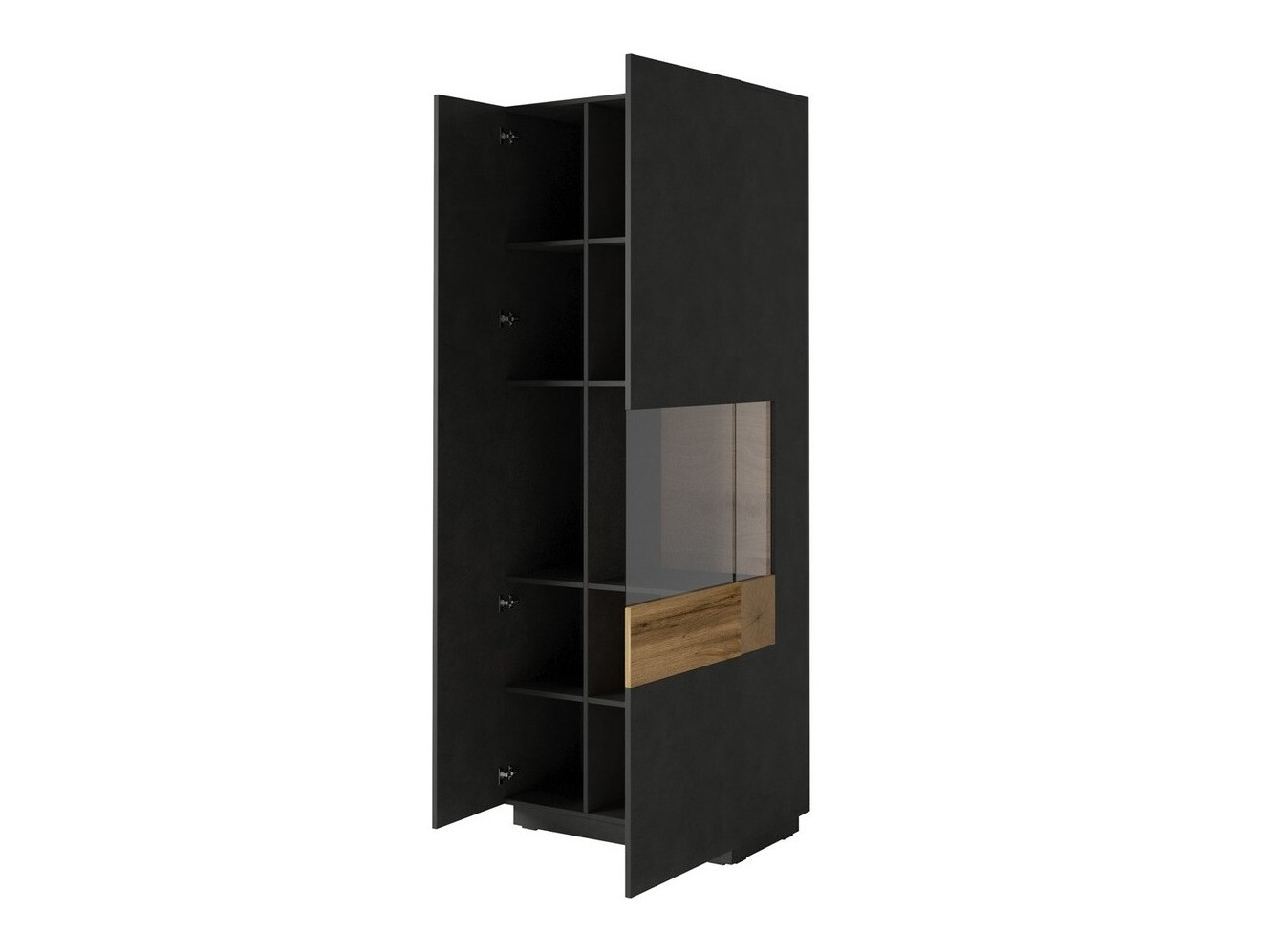 Bookcase Livlore 100 (Matera grey + Wotan Oak)