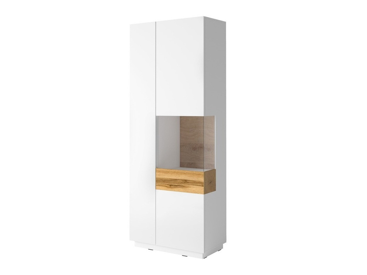 Bookcase Livlore 100 (White + Glossy white + Wotan Oak)