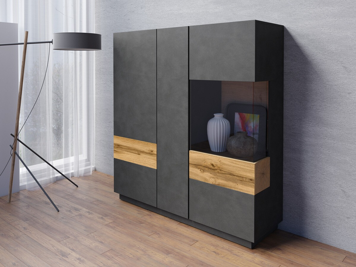 Sideboard Livlore 106 (Matera grey + Wotan Oak)