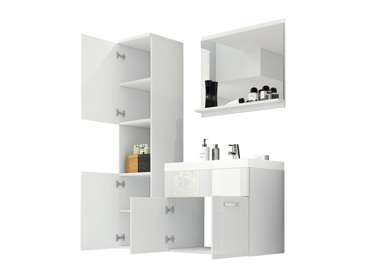 Bathroom set Sarasota 122 (White + Gloss grey)