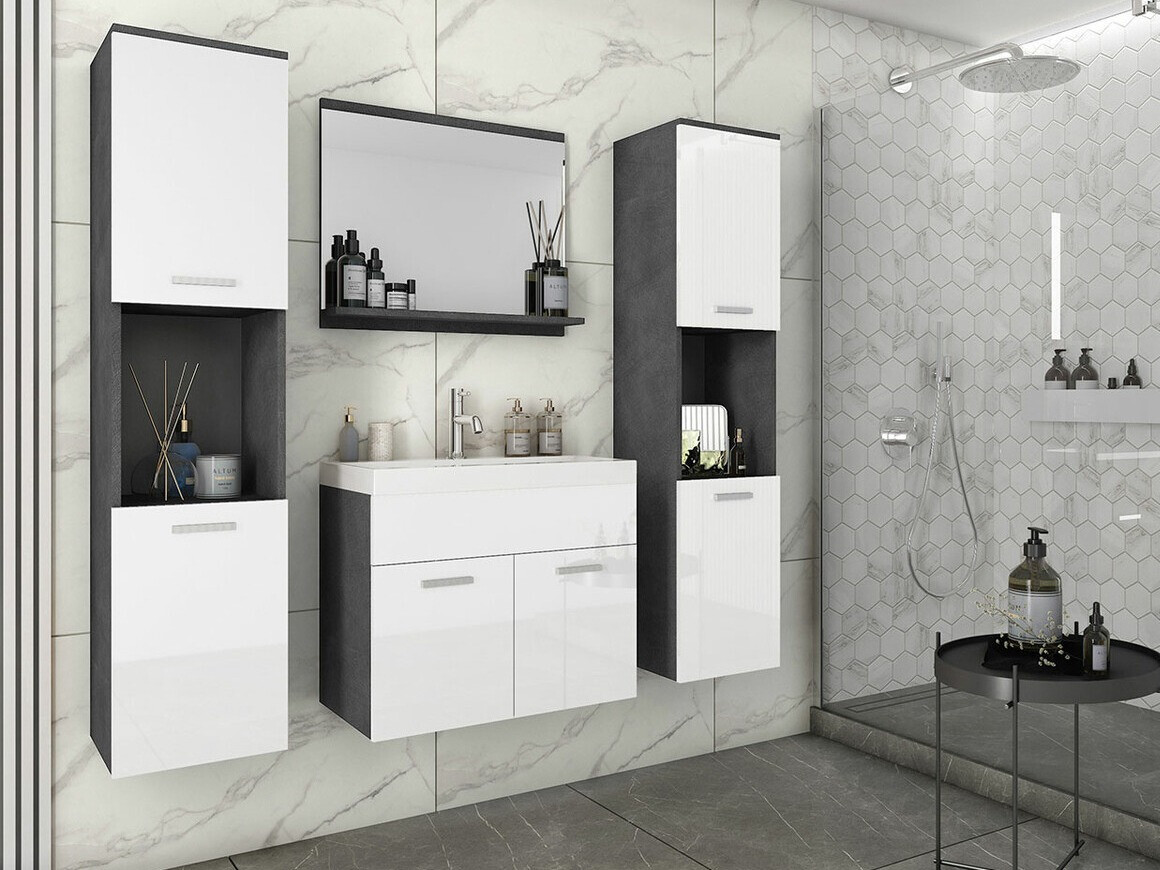 Bathroom set Sarasota 123 (Matera grey + Glossy white)