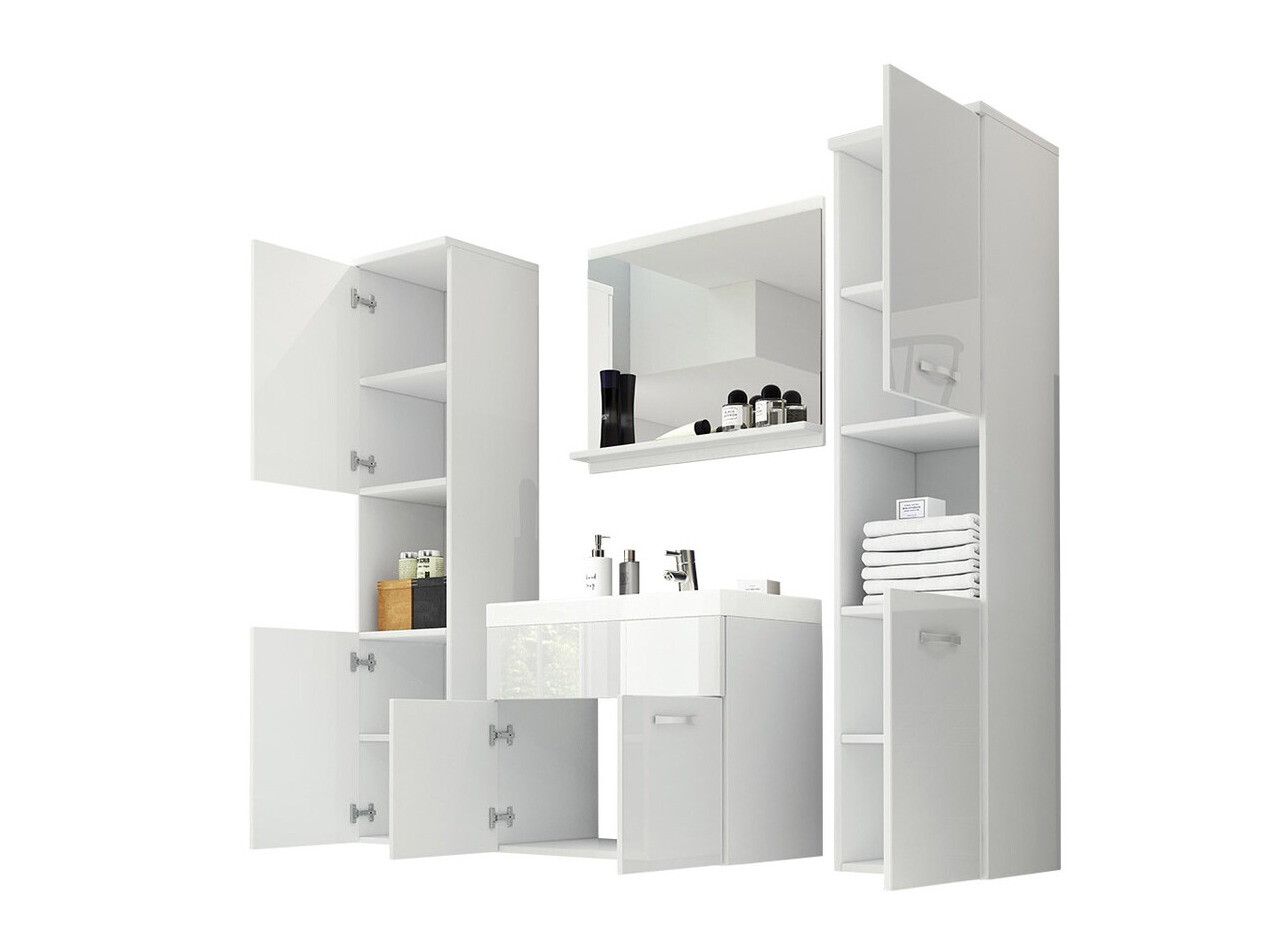 Bathroom set Sarasota 123 (White + Gloss grey)