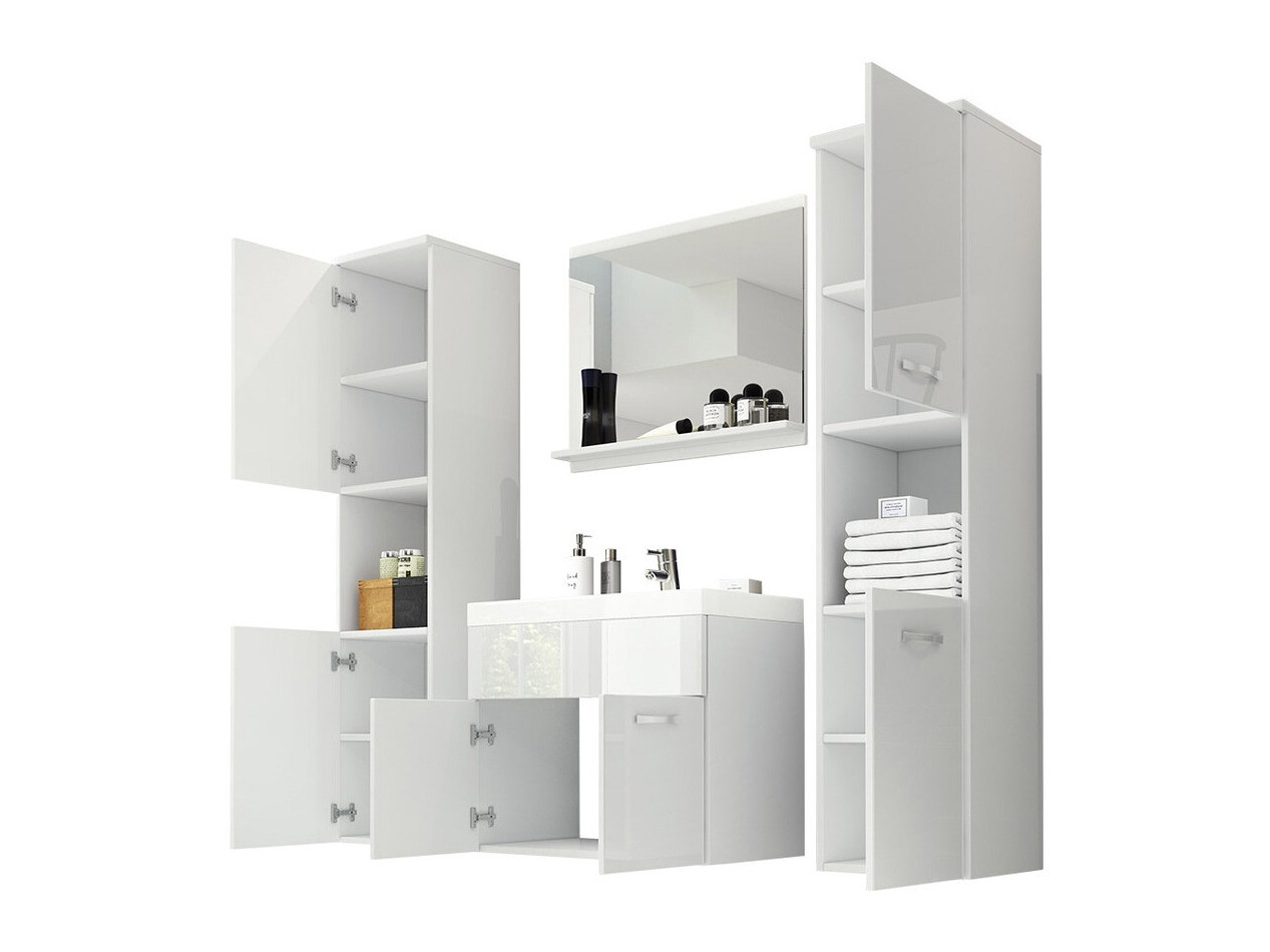 Bathroom set Sarasota 123 (Wotan Oak + Glossy white)