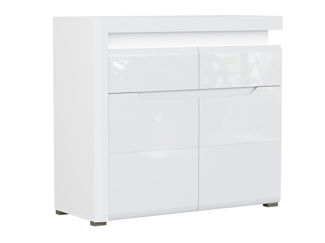 Chest of drawers Revelmi 102 (Glossy white + White)