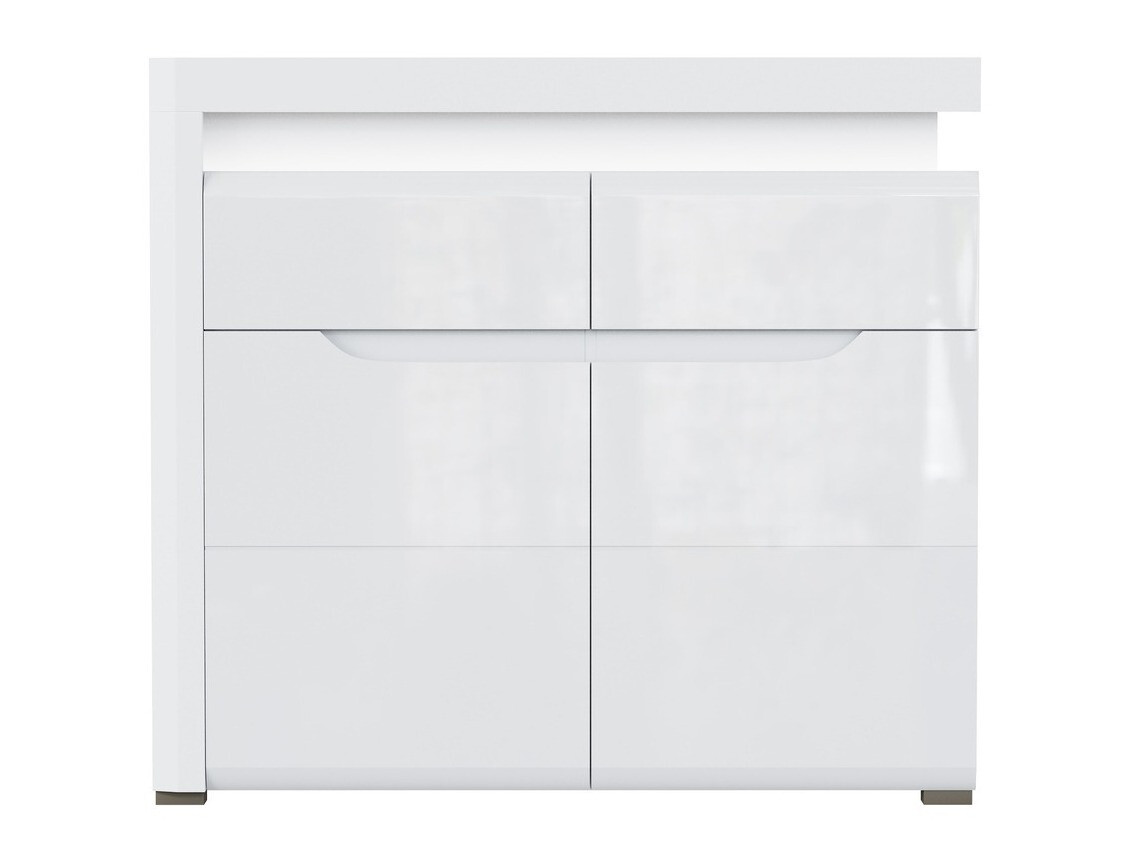 Chest of drawers Revelmi 102 (Glossy white + White)