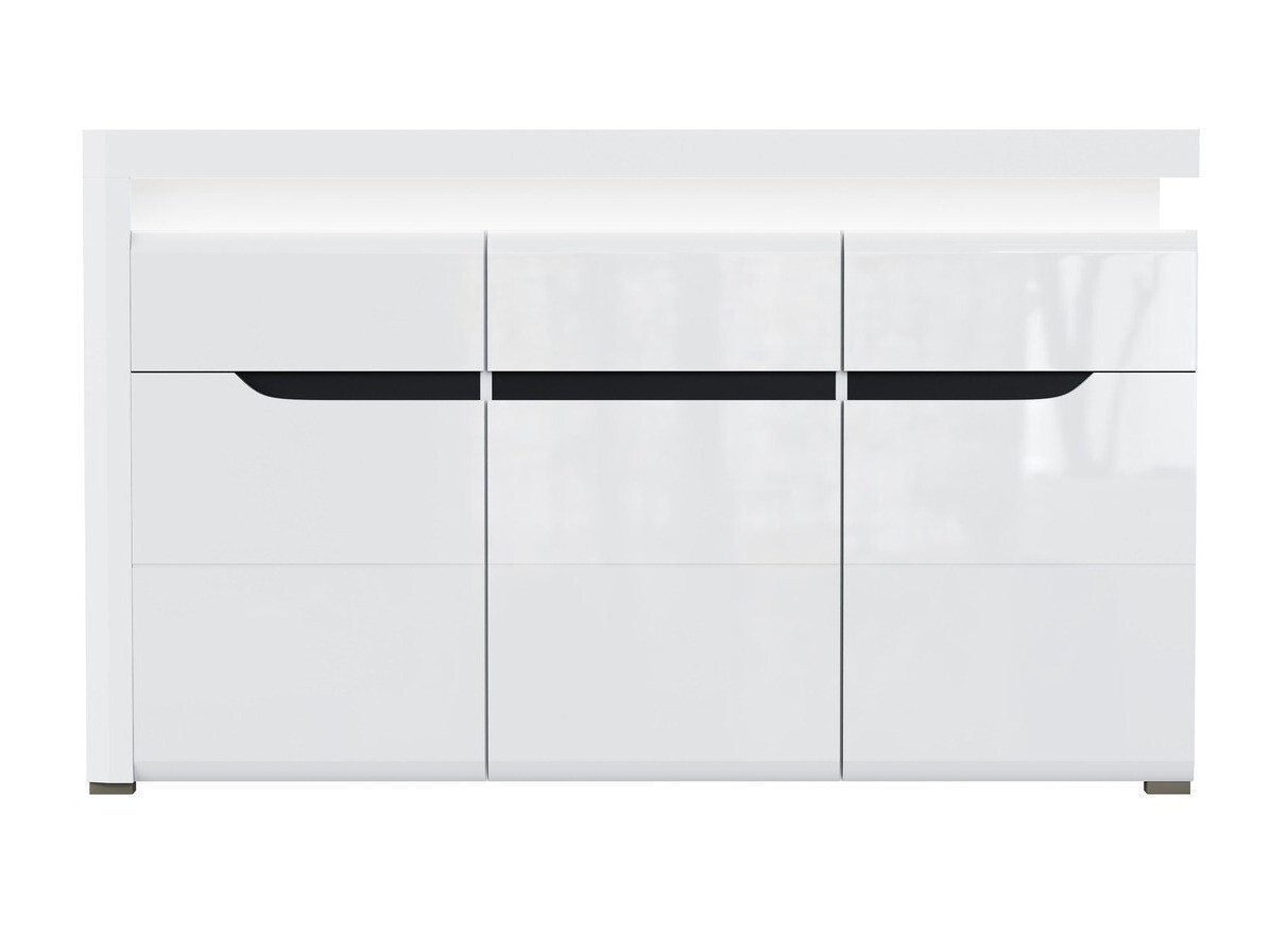Chest of drawers Revelmi 103 (Glossy white + White)