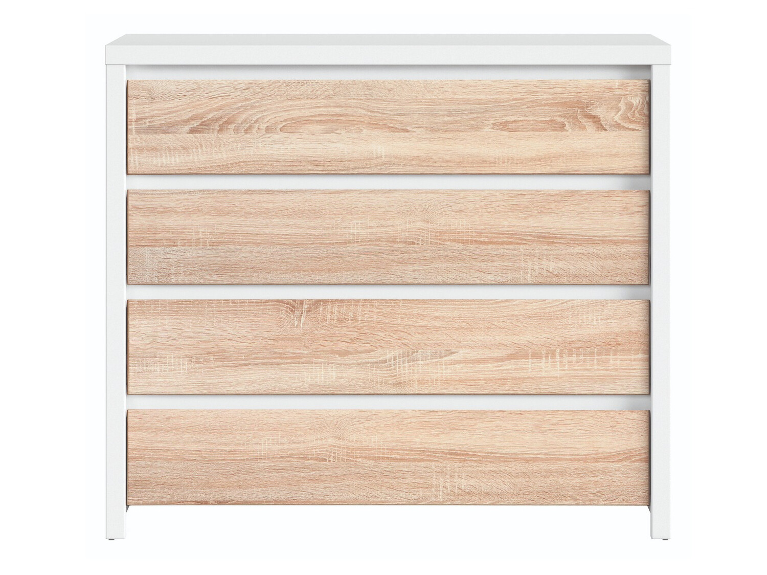 Chest of drawers Nolroma 105 (White + Sonoma oak)