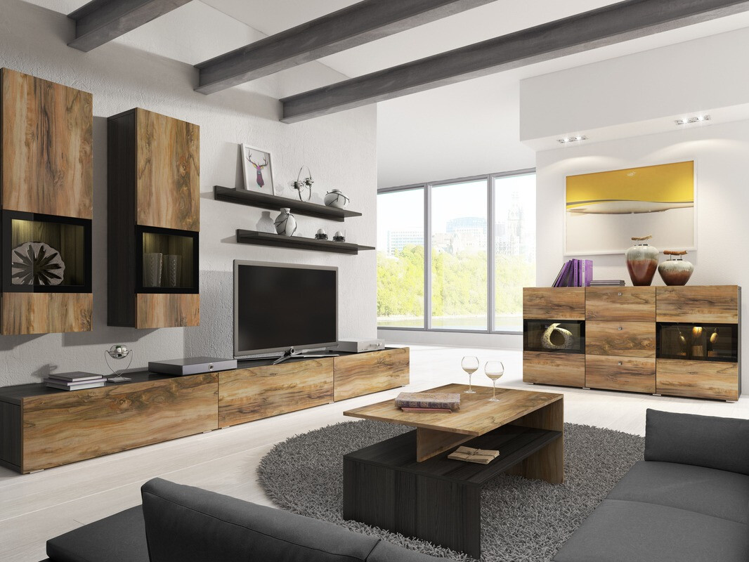 Coffee table Serodeu 103 (Walnut + Dark brown)
