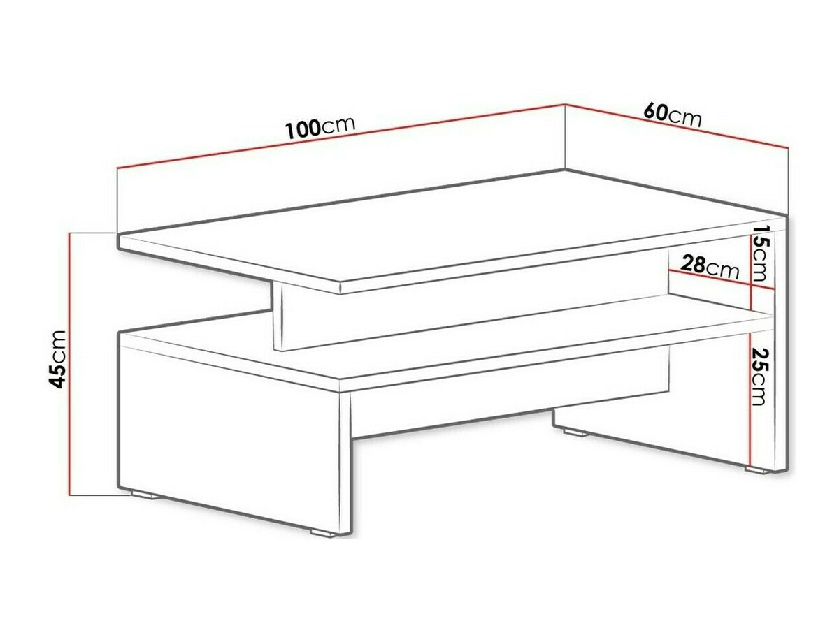 Coffee table Serodeu 103 (Walnut + Dark brown)