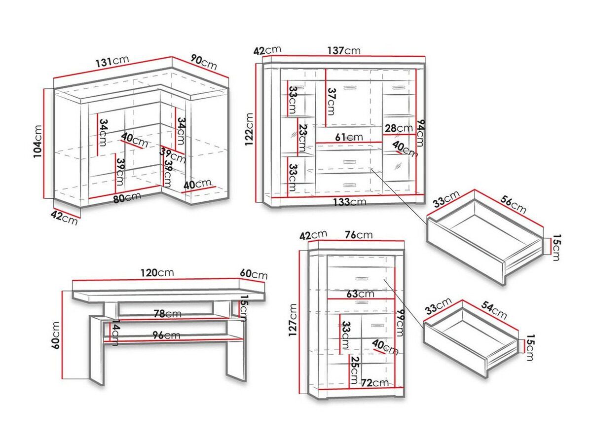 Living room set Serfeno 121 (Ash)