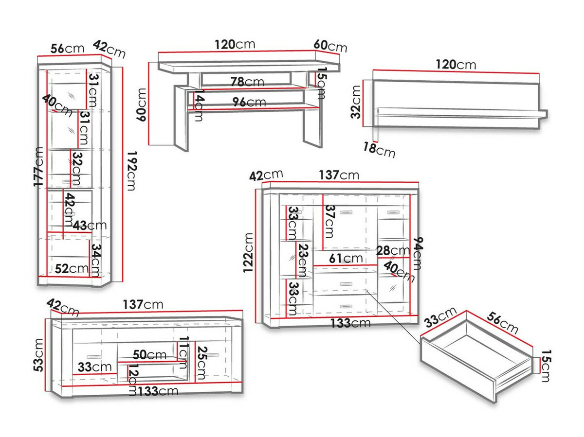 Living room set Serfeno 122 (Light ash)
