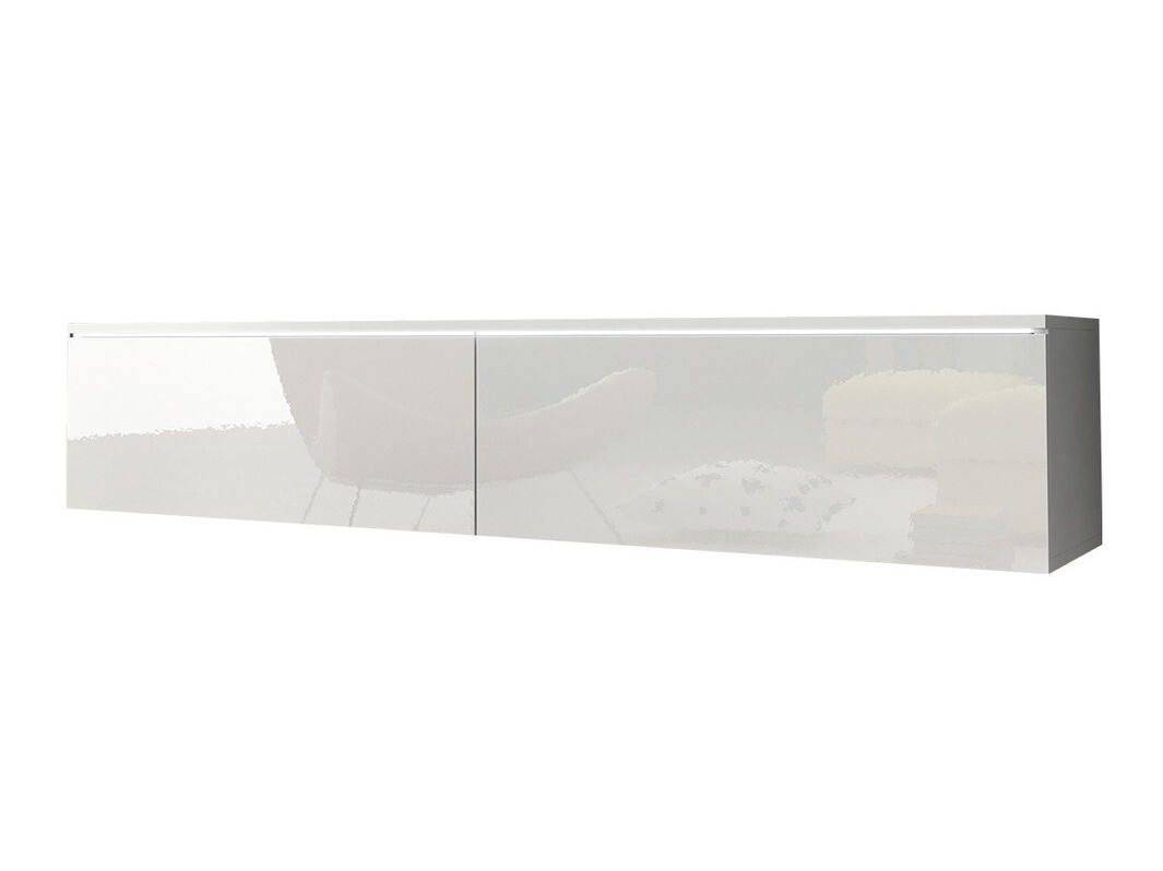 TV stand Scientia (White + Glossy white)