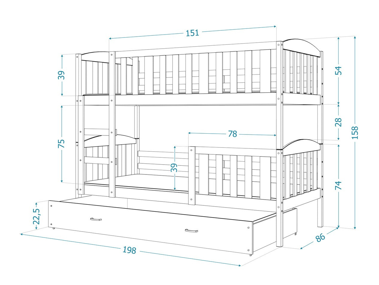 Bunk bed Aurora 105