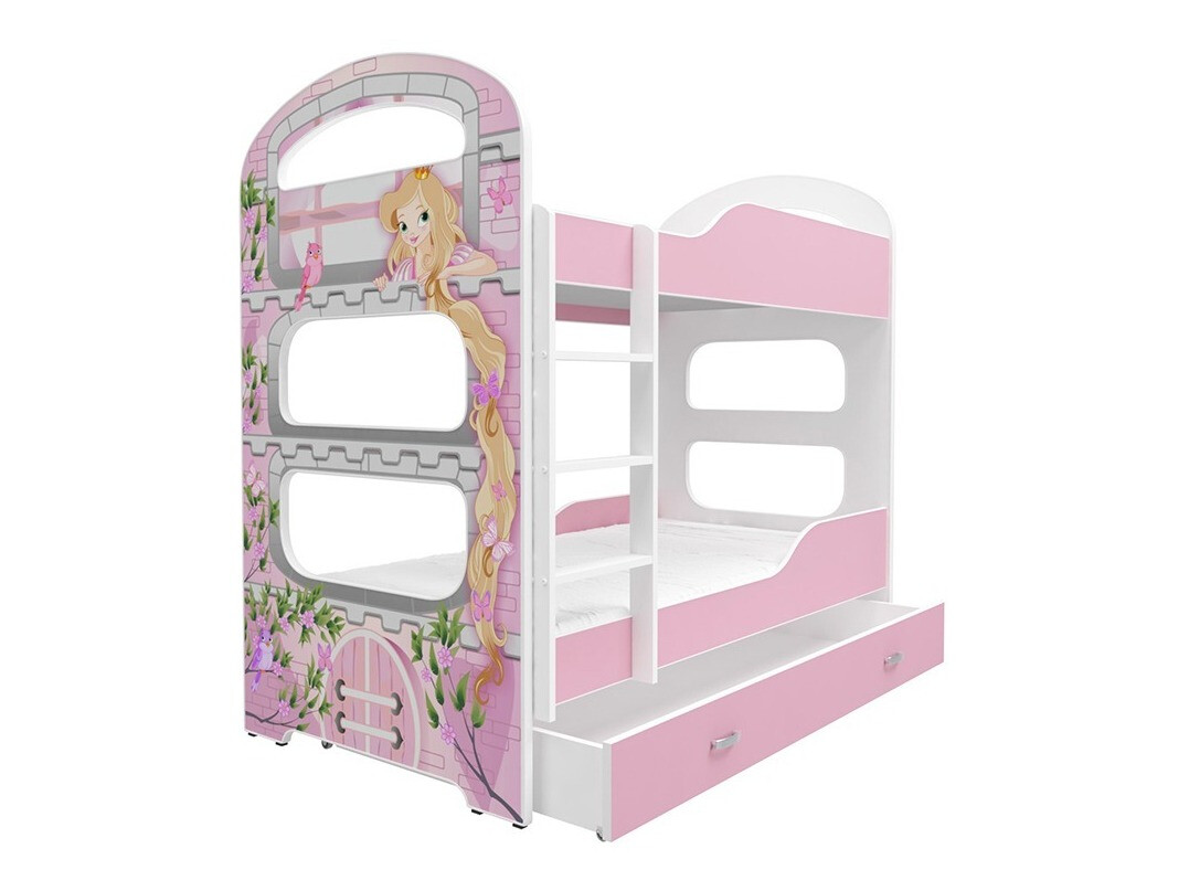 Bunk bed Aurora 116 (White + Pink)