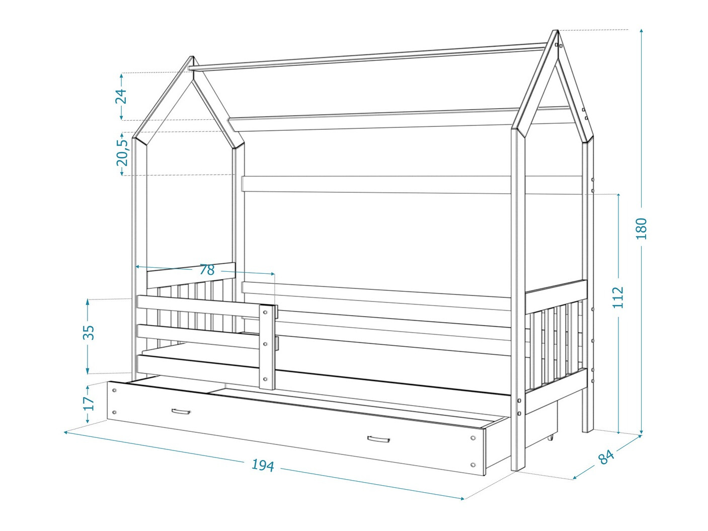 Bed Aurora 123 (Pine)