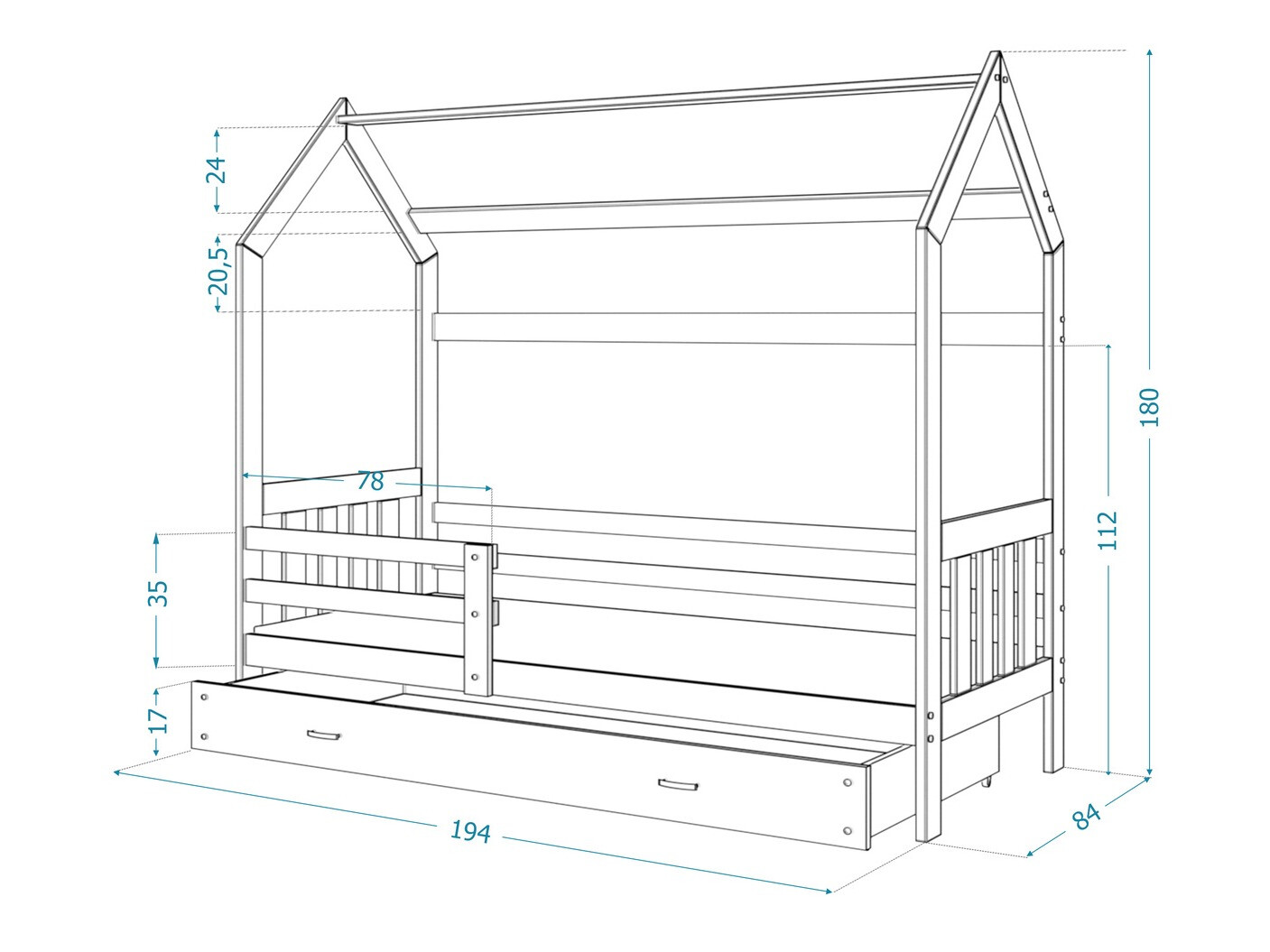Bed Aurora 123 (White)
