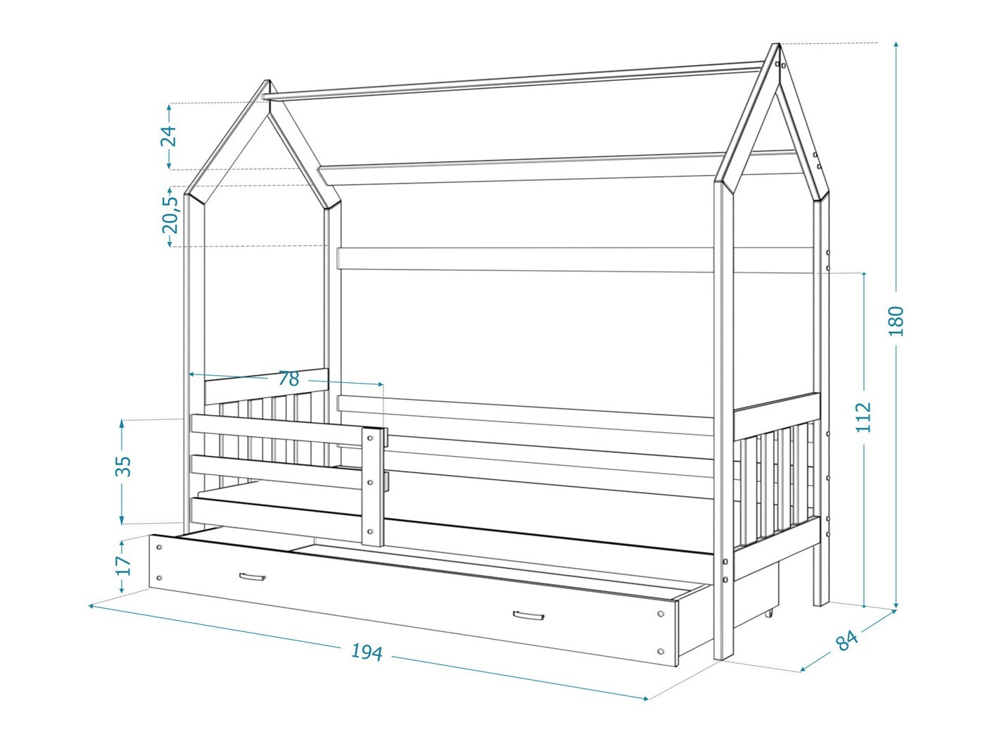 Bed Aurora 123 (White)