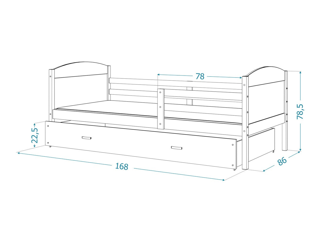 Bed Aurora 127 (Pine)
