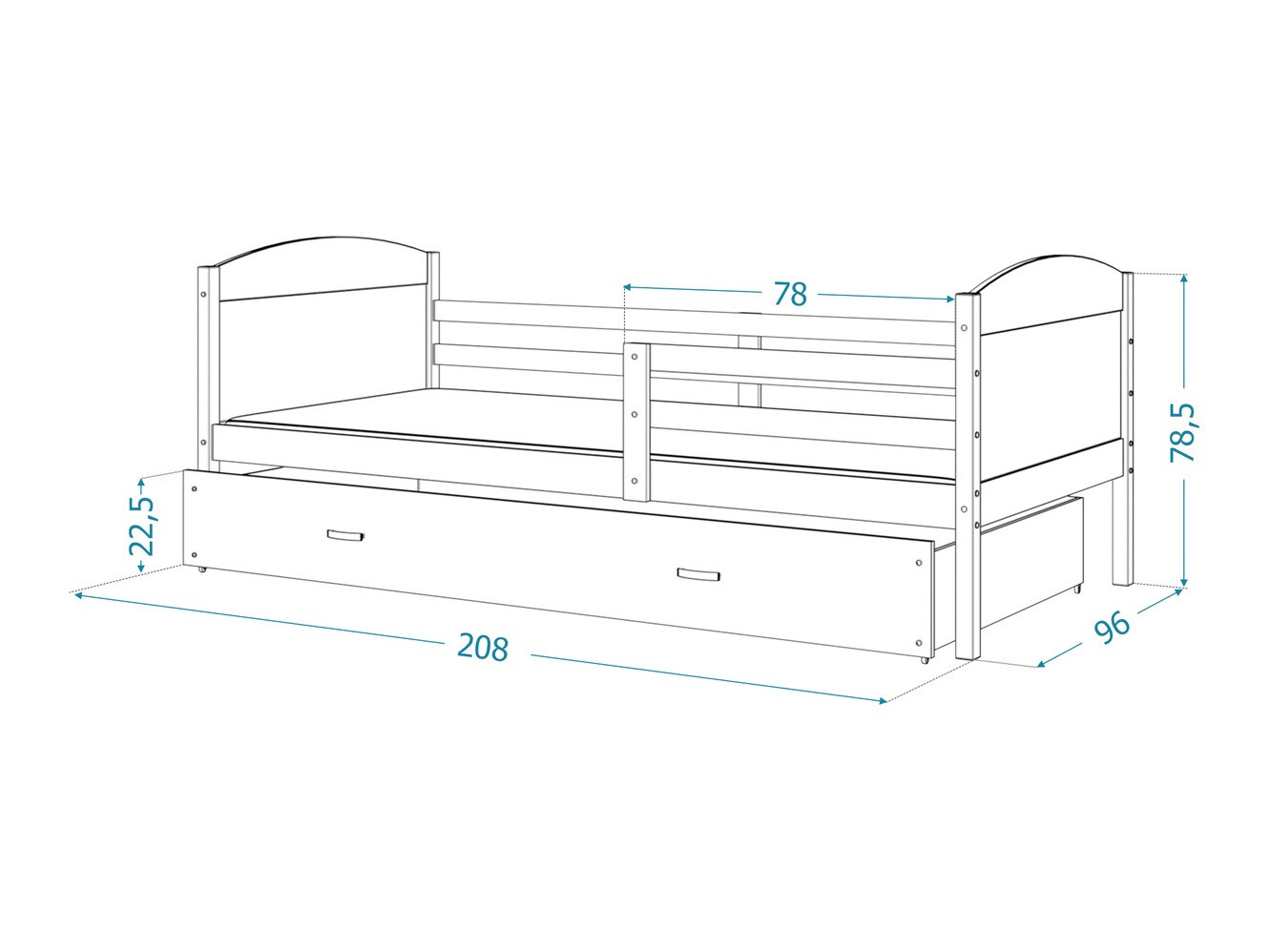 Bed Aurora 129 (Grey)