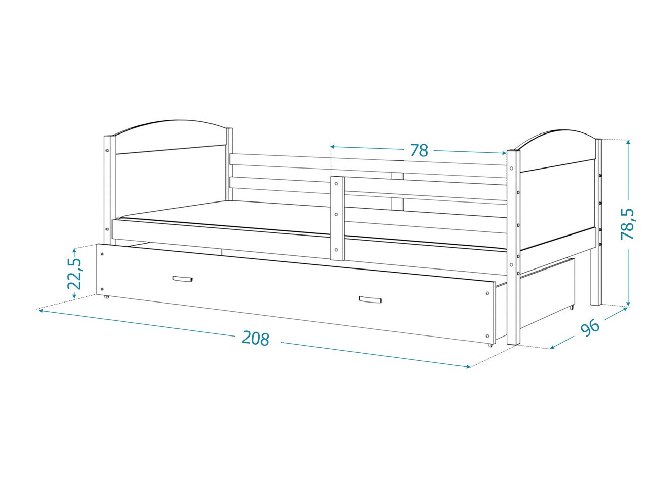 Bed Aurora 129 (Grey)