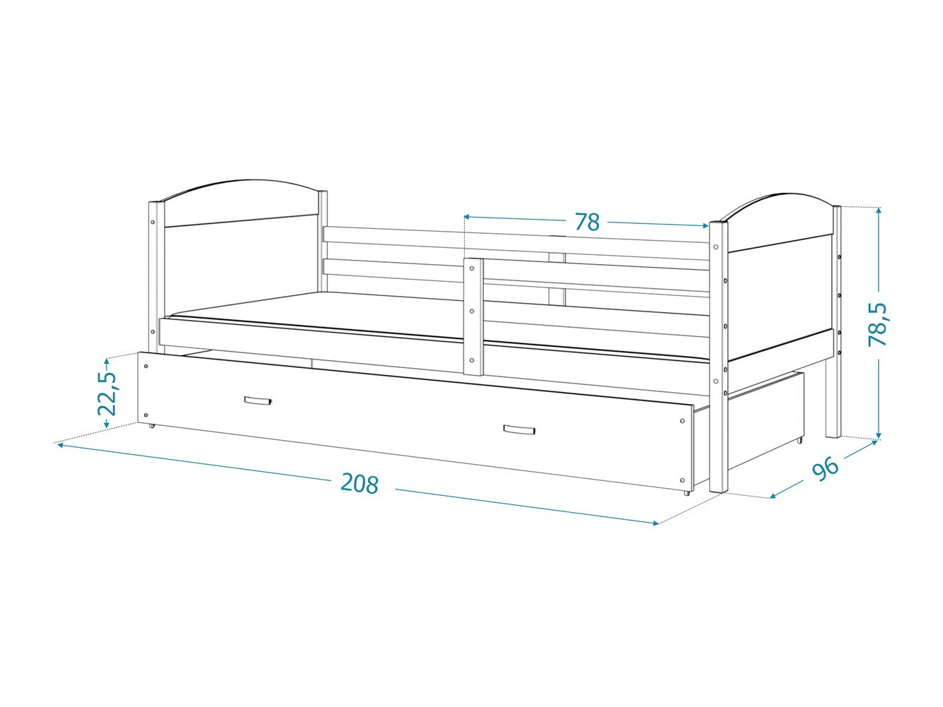 Bed Aurora 129 (Pine)