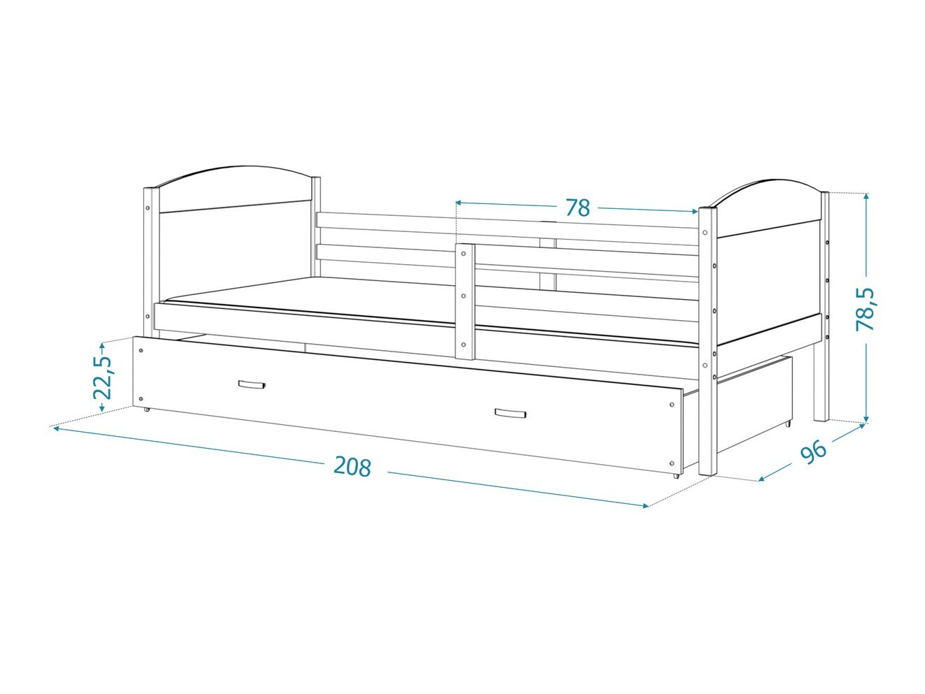 Bed Aurora 129 (White)