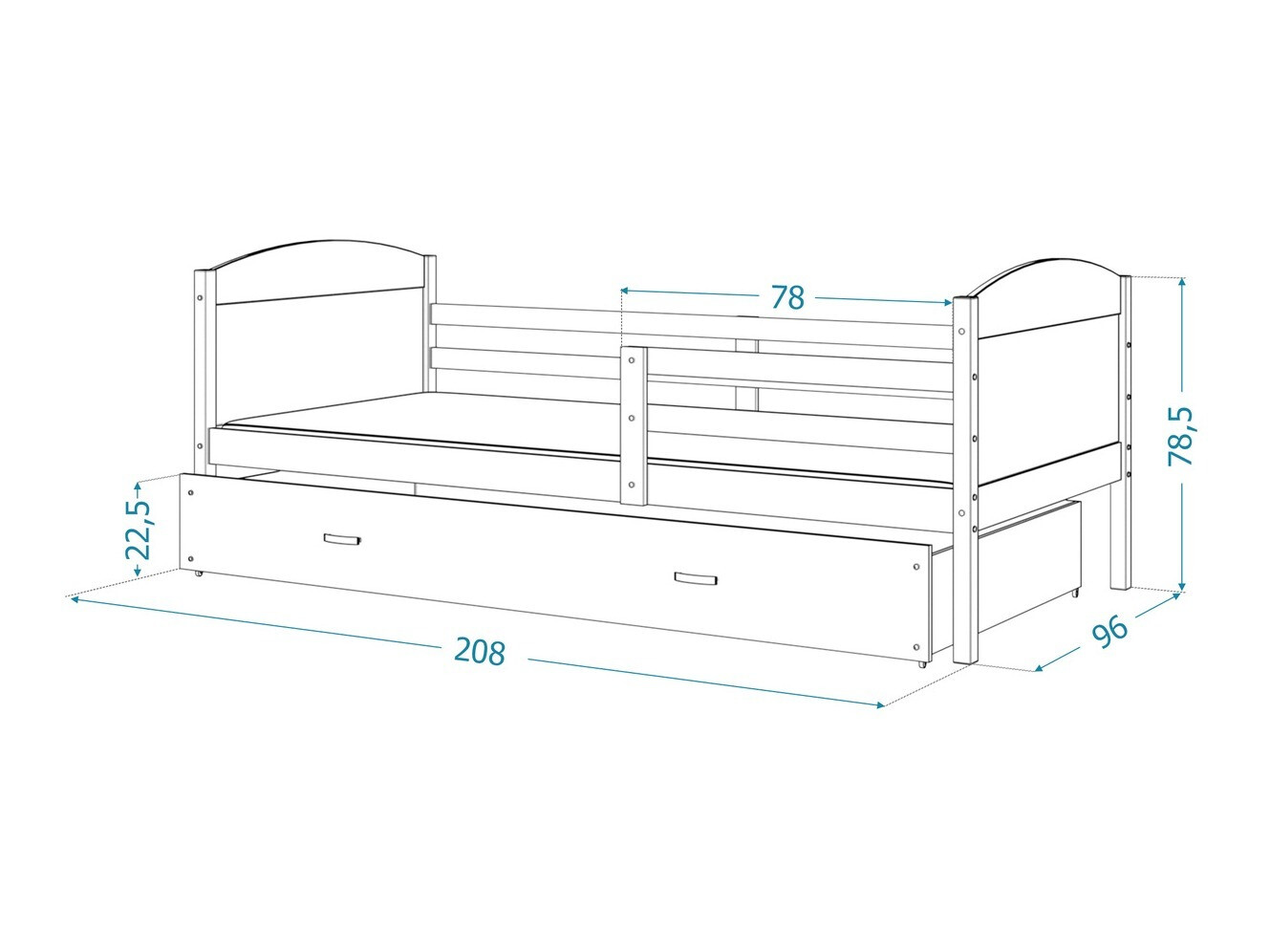 Bed Aurora 129 (White)