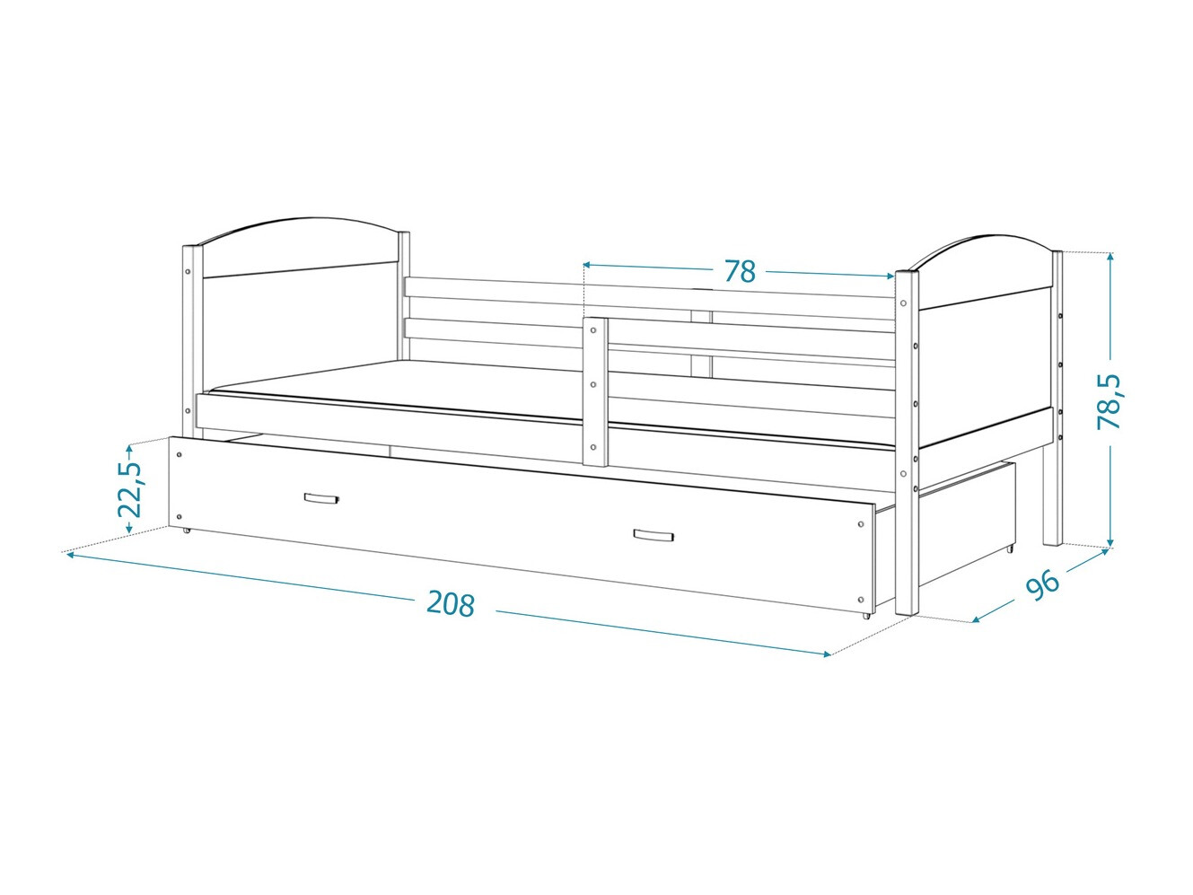 Bed Aurora 129 (White)