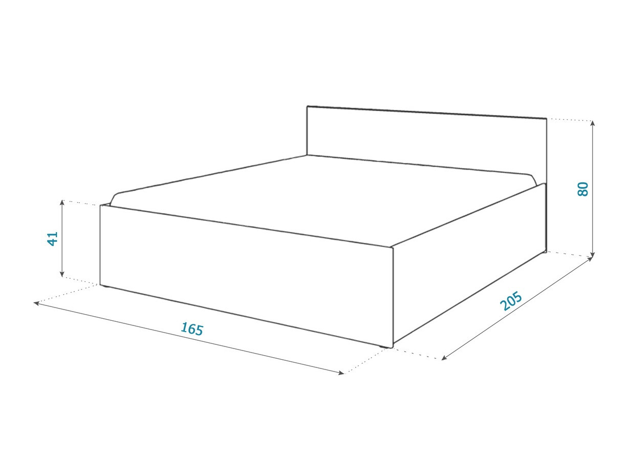 Bed Aurora 145 (White + Grey)