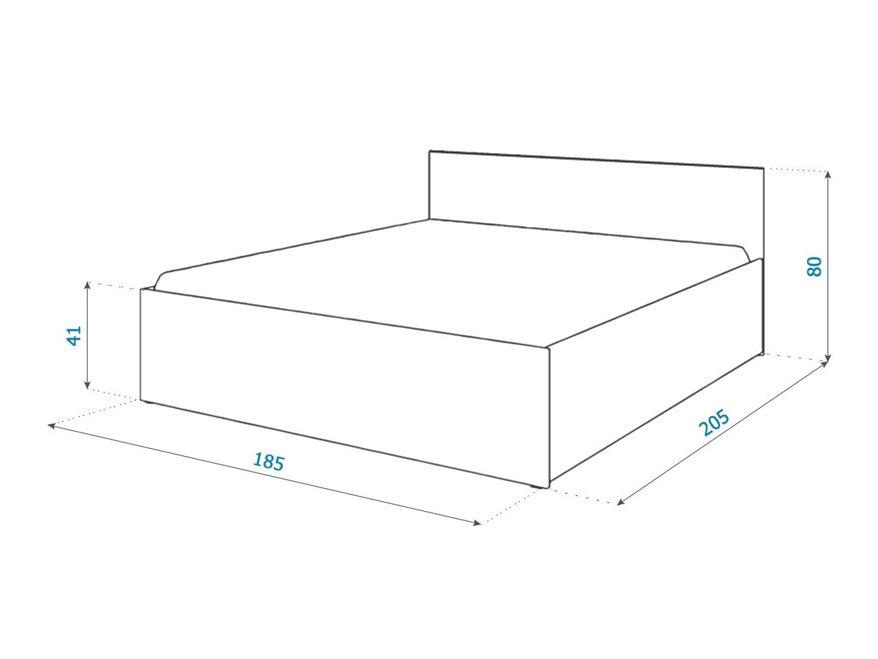 Bed Aurora 145 (White + Grey)
