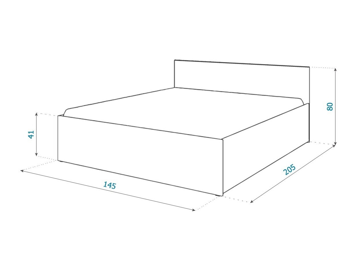 Bed Aurora 145 (White)