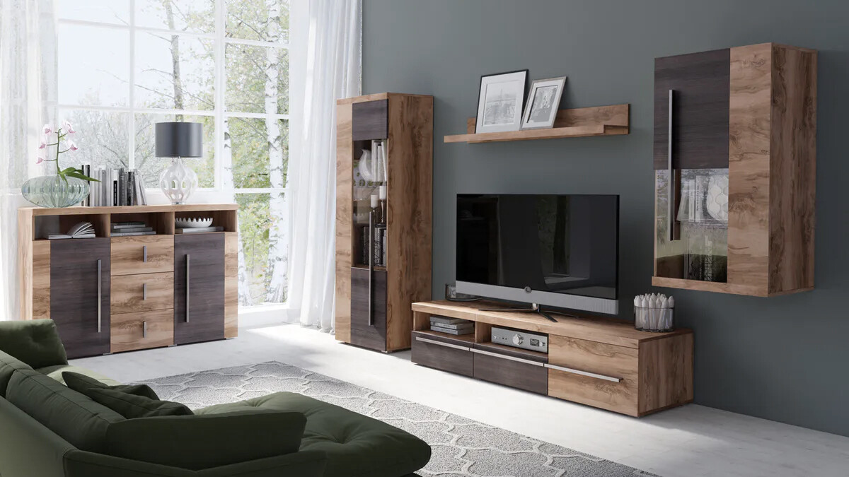 Chest of drawers Sorciro 101 (Nut + Dark oak)