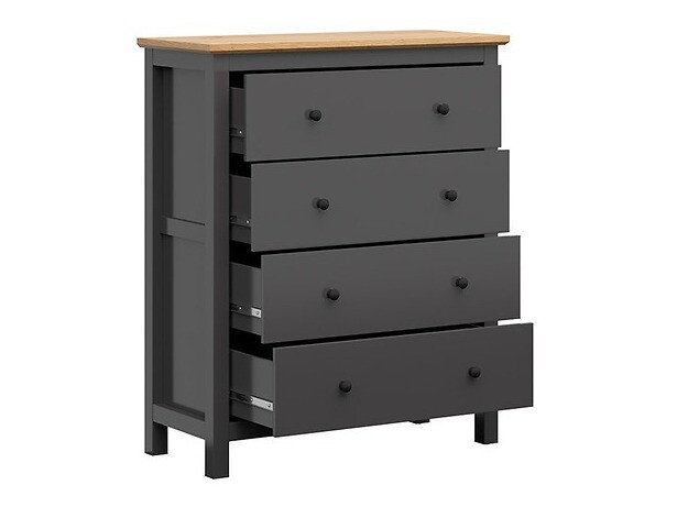 Chest of drawers Sordoro 104 (Graphite + Artisan oak)
