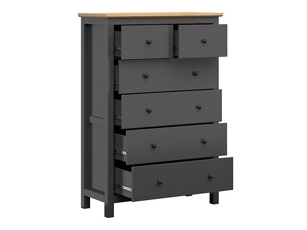 Chest of drawers Sordoro 105 (Graphite + Artisan oak)