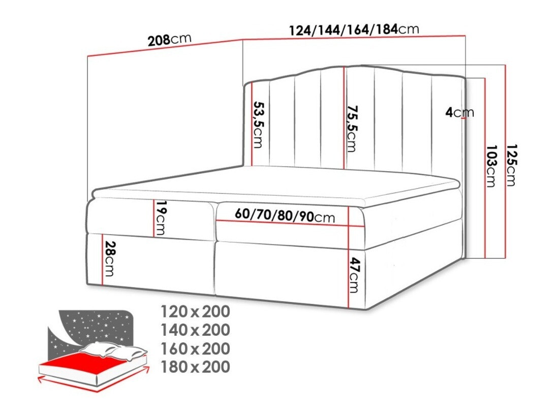 Continental bed Cantus (Soft 032)