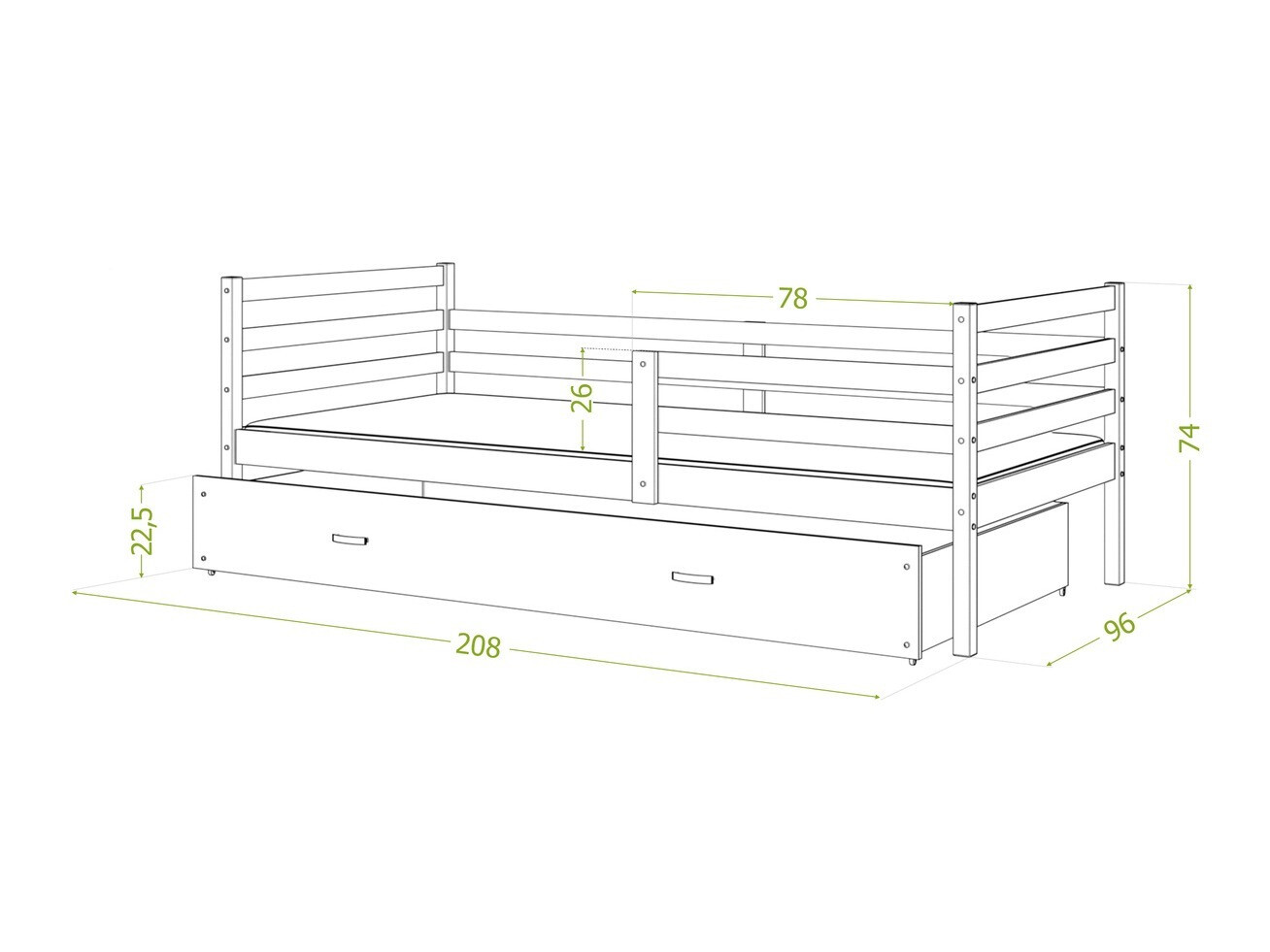 Bed Aurora 130 (White)